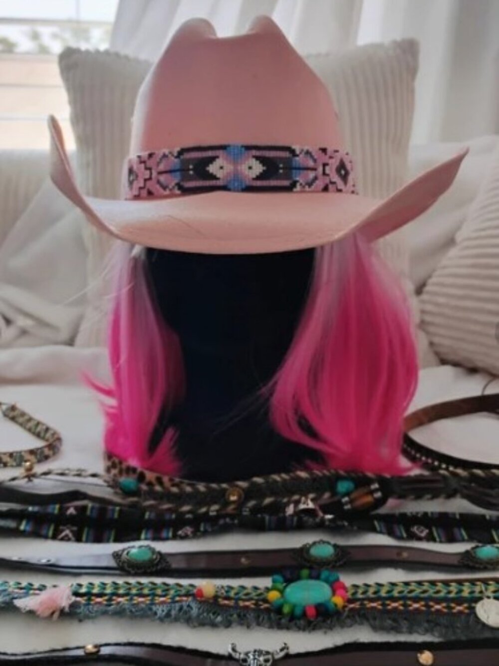 Cody James Pink Cowboy Hat Structured Custom Shaped M S Free Band